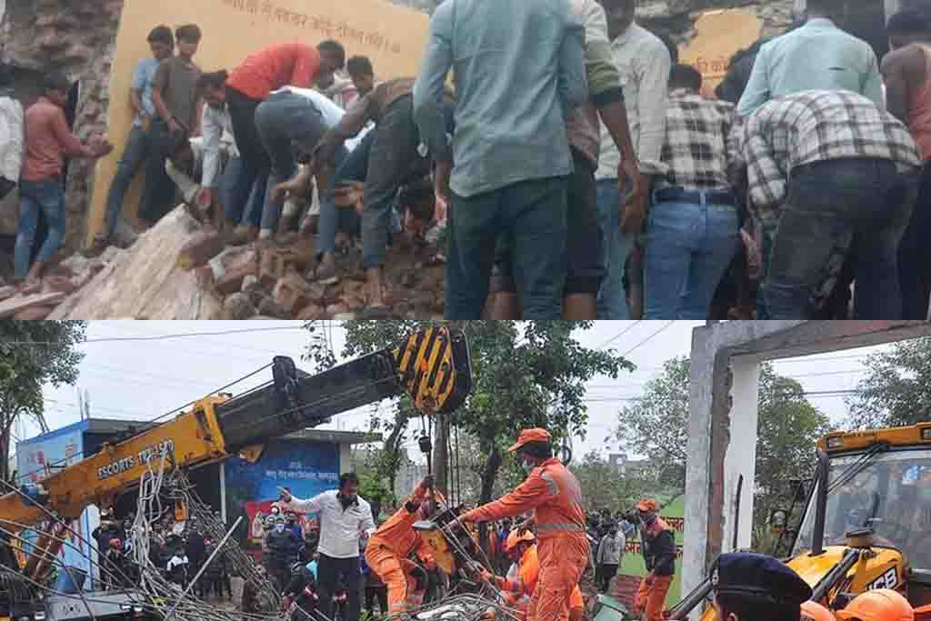 School Roof Collapse in India's Rajasthan